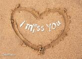 I miss you - Du fehlst mir - Herz im Sand